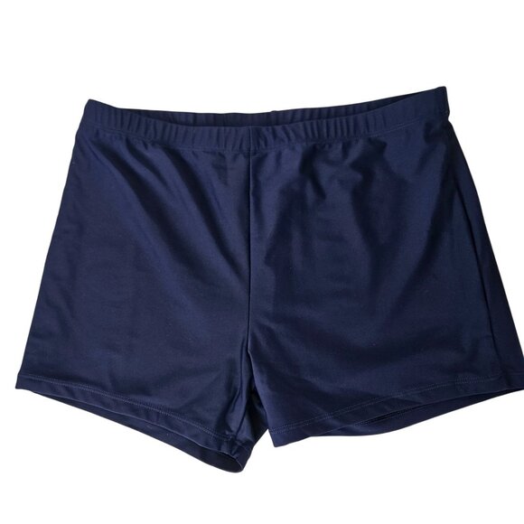 Kate Kasin Womens Navy Large Swimsuit with Boy Shorts Bow Tie & Crisscross Back - Picture 5 of 12